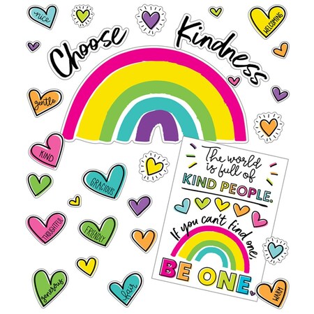 Carson Dellosa Kind Vibes Choose Kindness Bulletin Board Set for Grade K-8, Multi Color CA103908